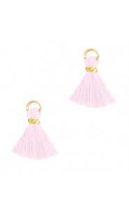 Mini Quaste 1.2cm - Gold-country pink